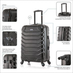 InUSA Endurance 24" Hardside Spinner Checked Suitcase