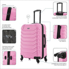 InUSA Endurance 24" Hardside Spinner Checked Suitcase