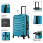 InUSA Endurance 24" Hardside Spinner Checked Suitcase