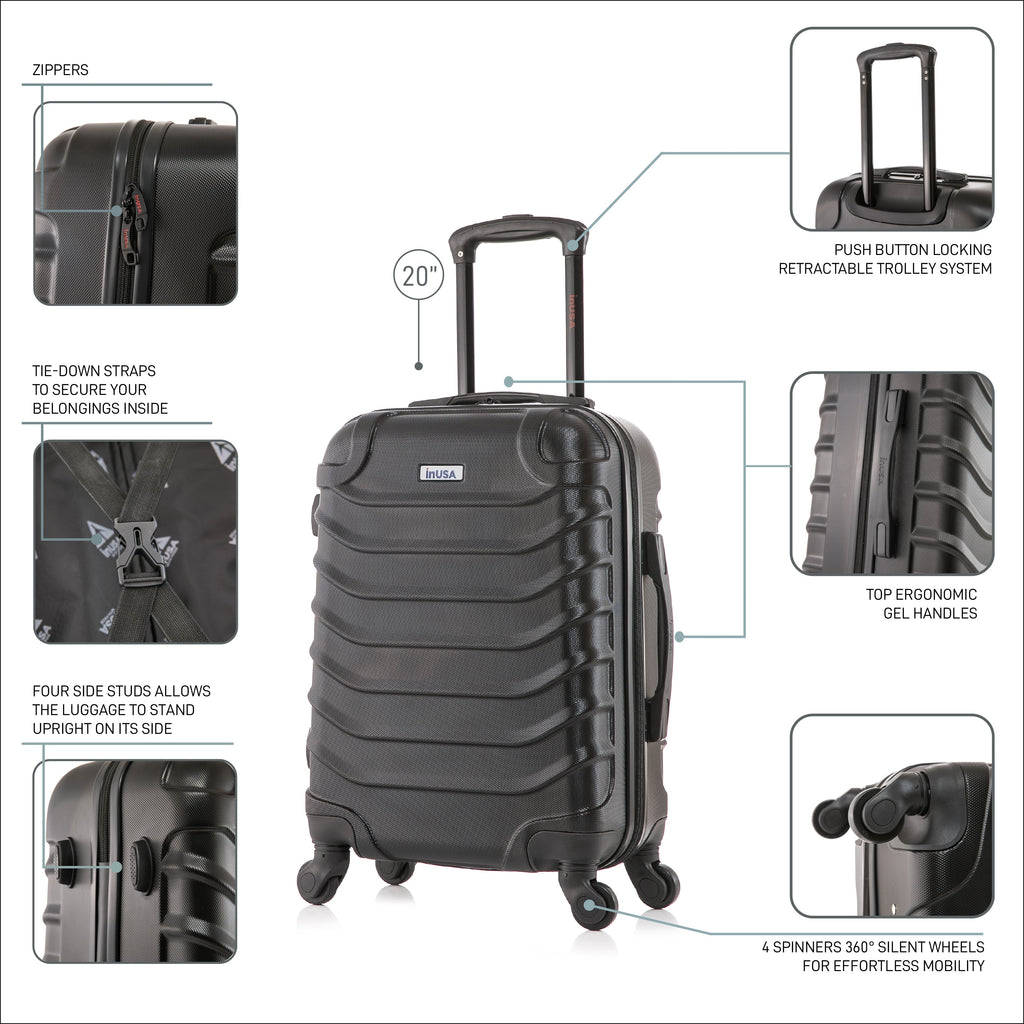 InUSA Endurance 20" Hardside Carry-On Suitcase