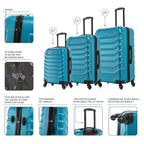 InUSA Endurance 3-Piece Hardside Spinner Luggage Set
