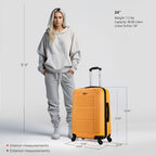 InUSA Pilot 24" Hardside Spinner Checked Luggage