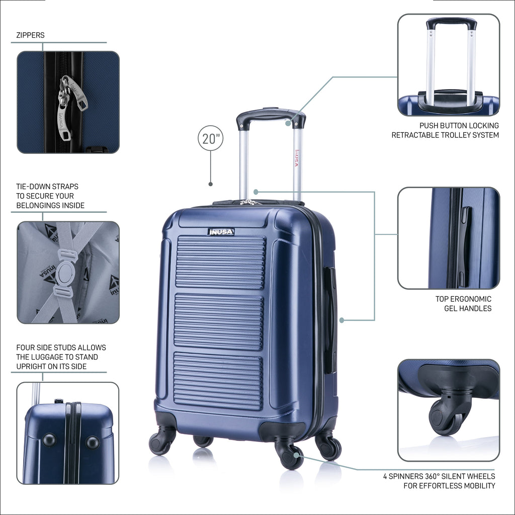 InUSA Pilot 20" Hardside Carry-On Spinner Luggage