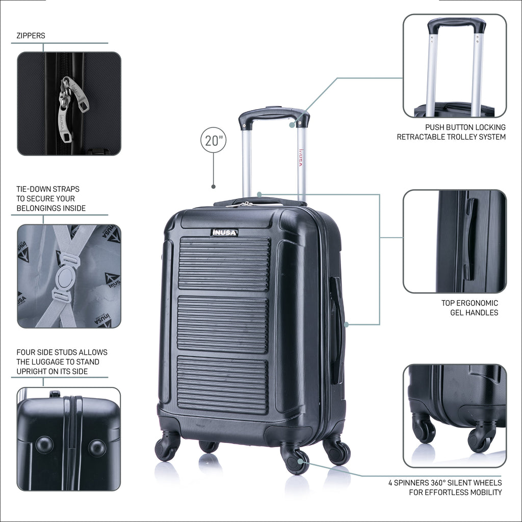 InUSA Pilot 20" Hardside Carry-On Spinner Luggage