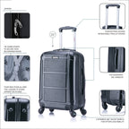 InUSA Pilot 20" Hardside Carry-On Spinner Luggage