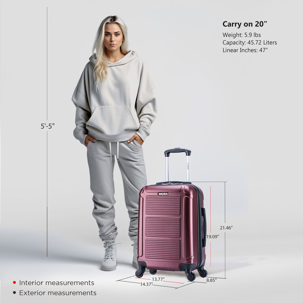 InUSA Pilot 20" Hardside Carry-On Spinner Luggage