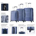 InUSA Pilot 3-Piece Hardside Spinner Luggage Set