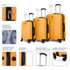 InUSA Pilot 3-Piece Hardside Spinner Luggage Set