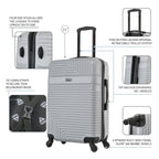 InUSA Resilience 24" Hardside Spinner Checked Suitcase