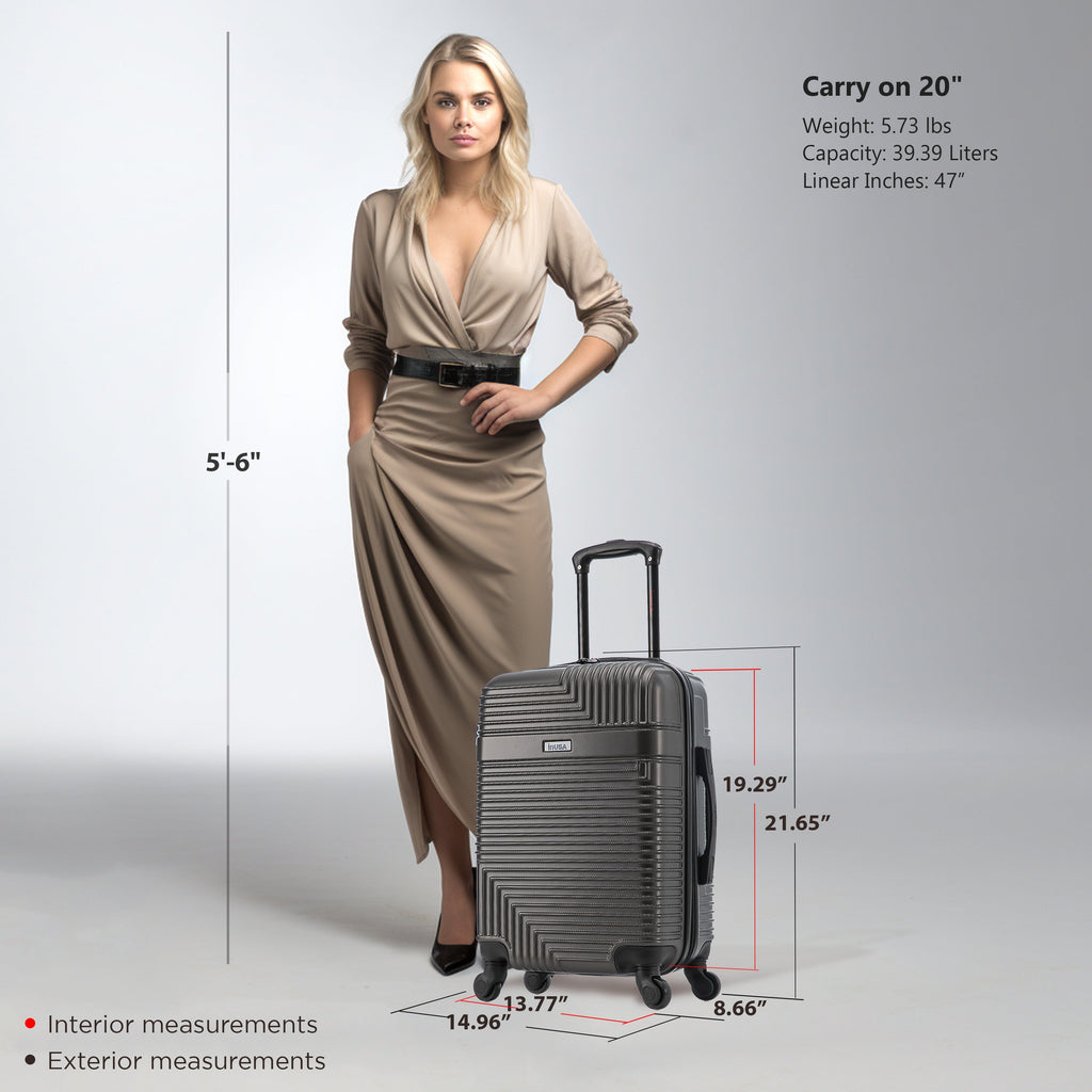 InUSA Resilience 20" Hardside Carry-On Suitcase