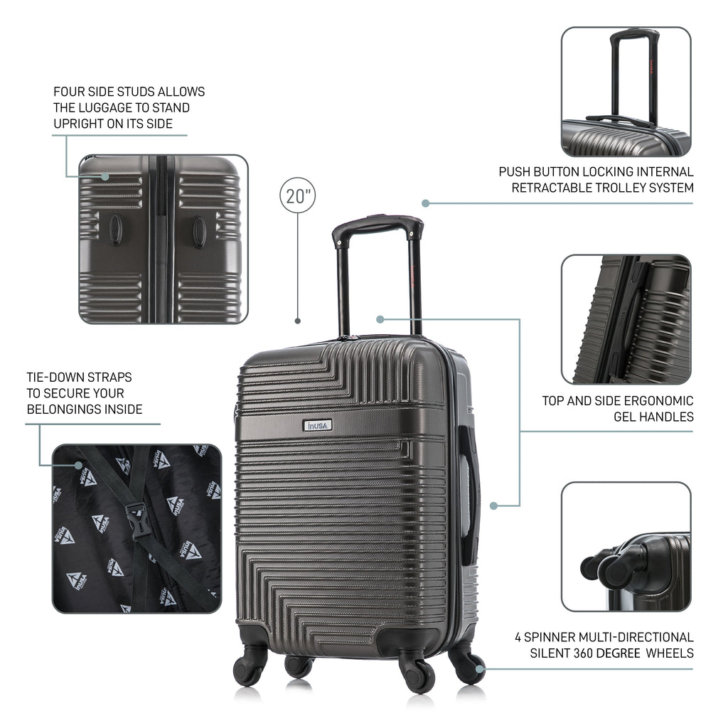 InUSA Resilience 20" Hardside Carry-On Suitcase