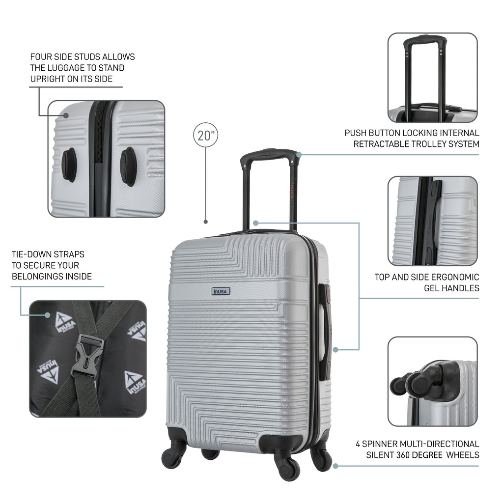 InUSA Resilience 20" Hardside Carry-On Suitcase