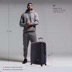 InUSA Royal 28" Hardside Spinner Checked Suitcase