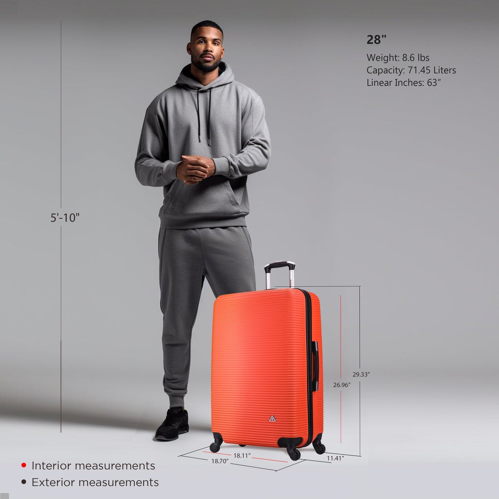 InUSA Royal 28" Hardside Spinner Checked Suitcase
