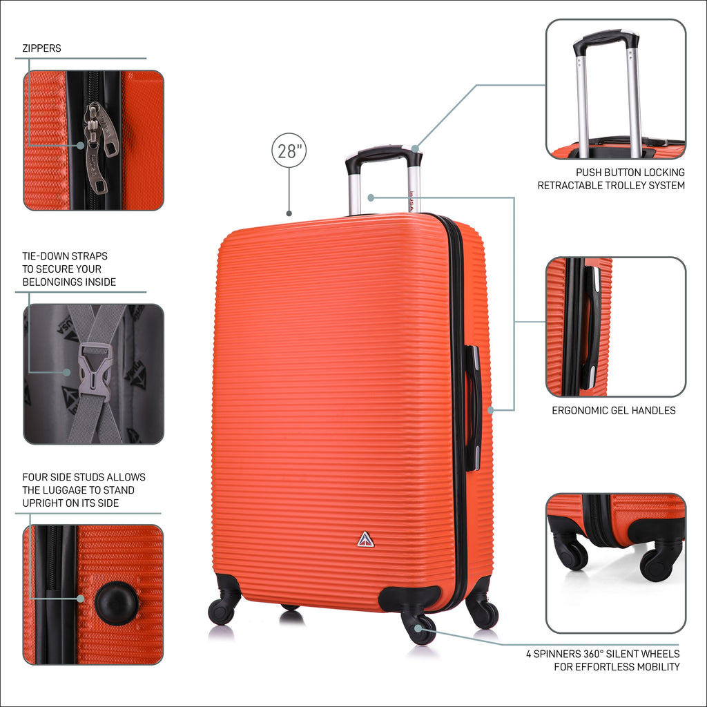 InUSA Royal 28" Hardside Spinner Checked Suitcase