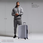 InUSA Royal 28" Hardside Spinner Checked Suitcase