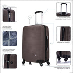 InUSA Royal 24" Hardside Spinner Checked Luggage
