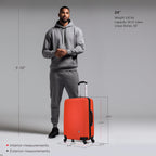 InUSA Royal 24" Hardside Spinner Checked Luggage