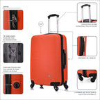 InUSA Royal 24" Hardside Spinner Checked Luggage