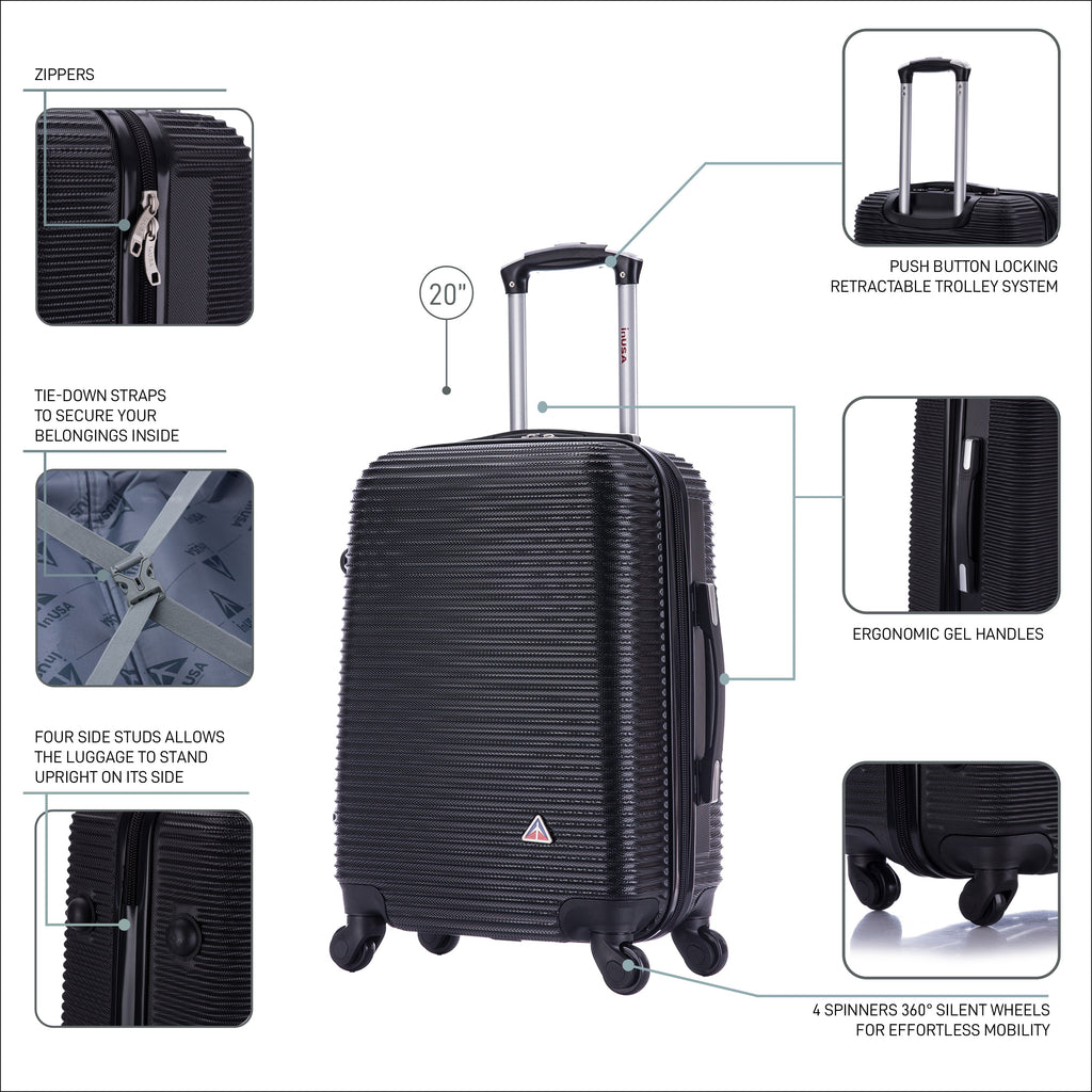 InUSA Royal 20" Hardside Carry-On Suitcase