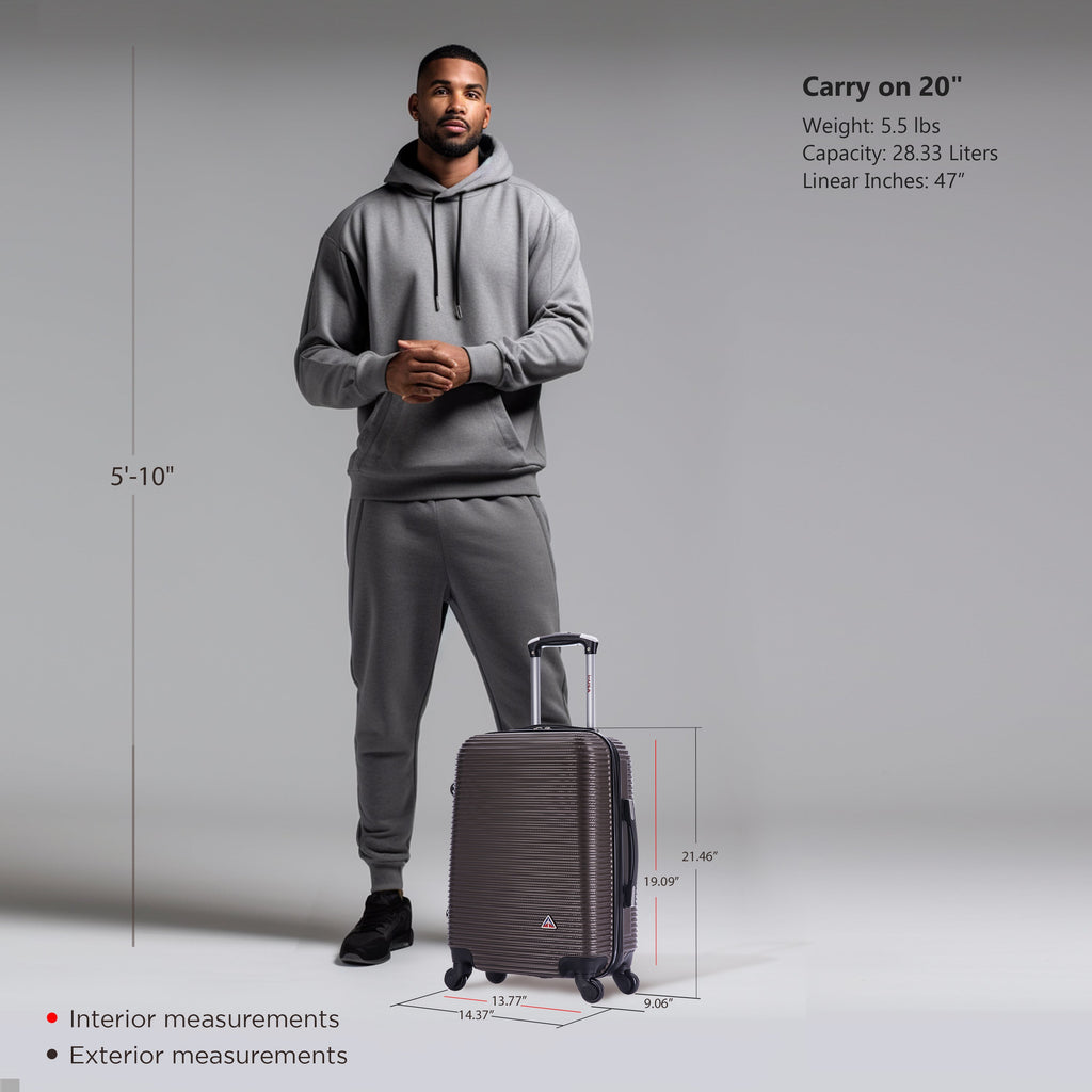 InUSA Royal 20" Hardside Carry-On Suitcase