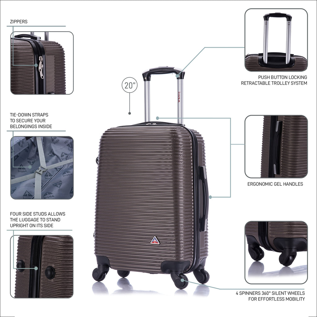 InUSA Royal 20" Hardside Carry-On Suitcase