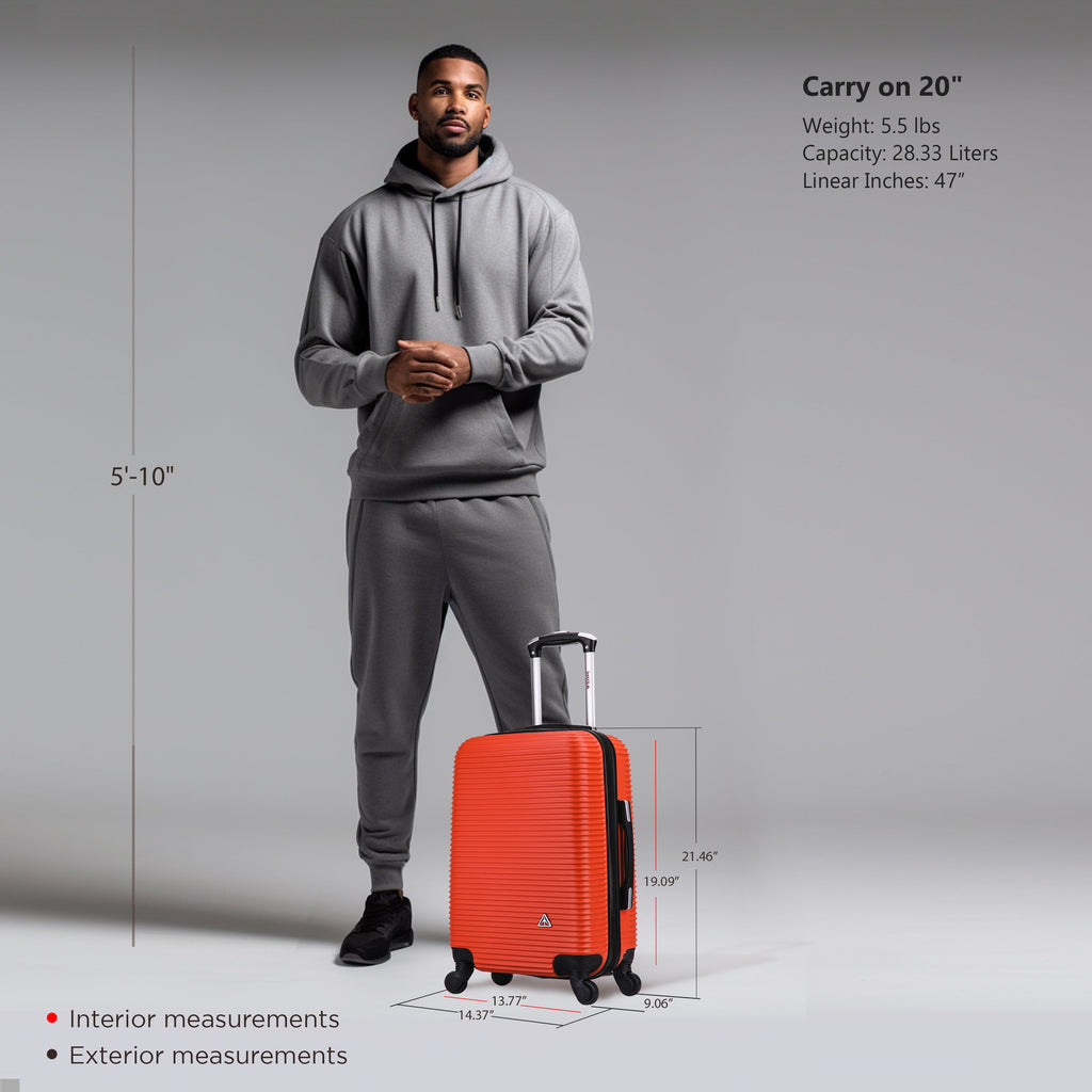 InUSA Royal 20" Hardside Carry-On Suitcase