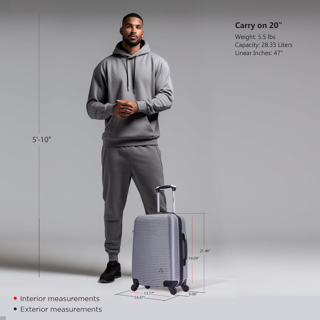 InUSA Royal 20" Hardside Carry-On Suitcase