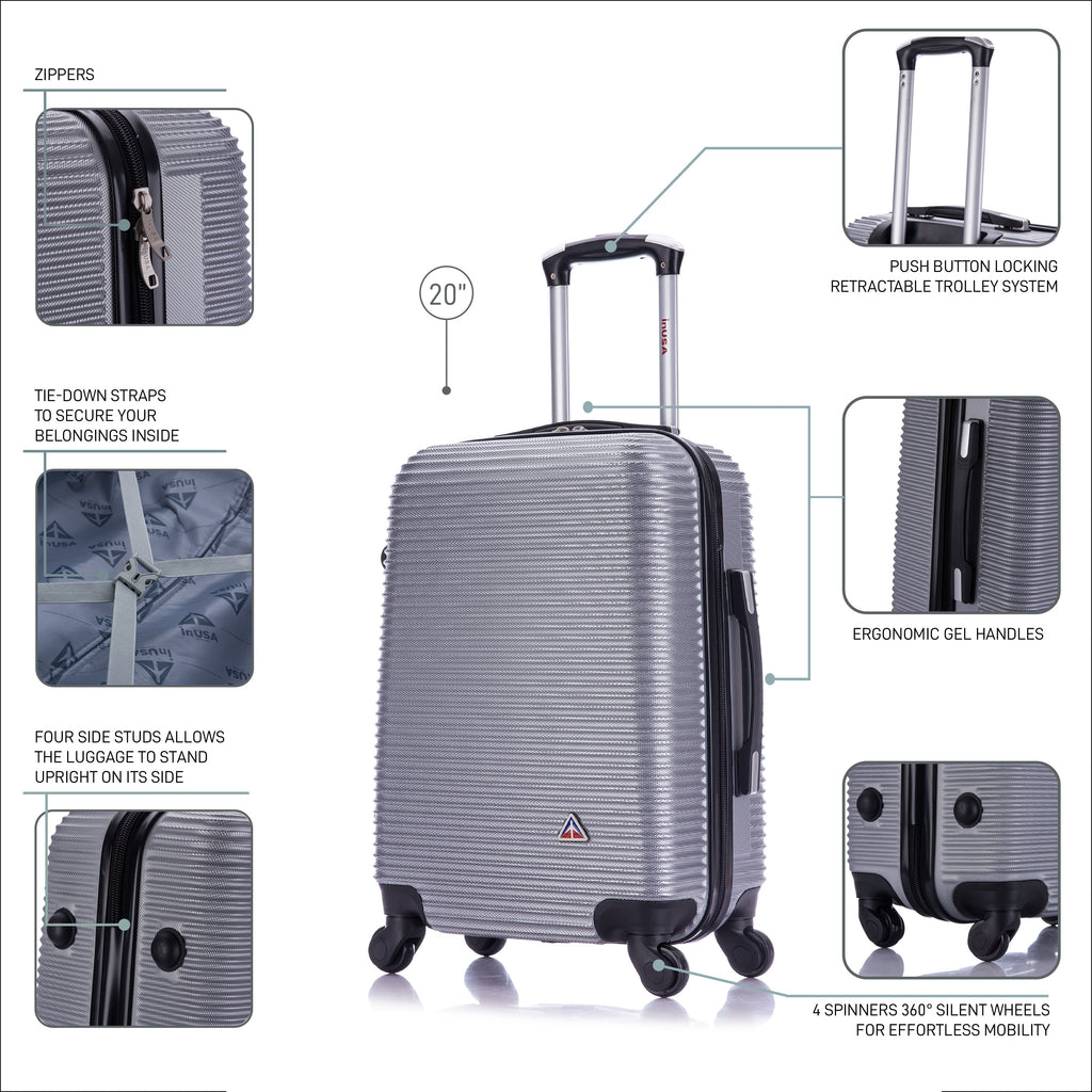 InUSA Royal 20" Hardside Carry-On Suitcase