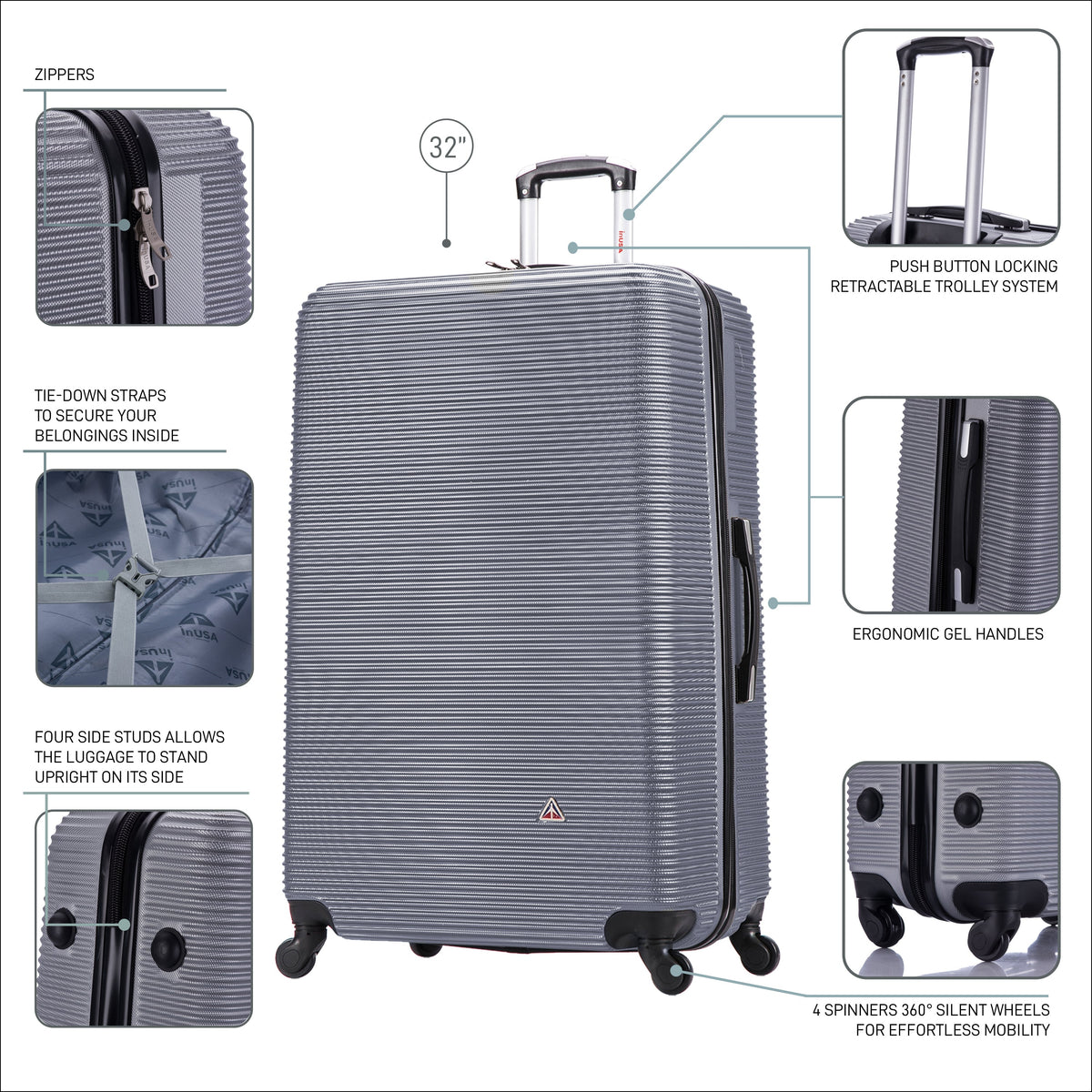 InUSA Royal 32" Hardside Spinner Luggage