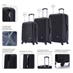 InUSA Royal 3-Piece Hardside Spinner Luggage Set