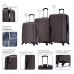 InUSA Royal 3-Piece Hardside Spinner Luggage Set