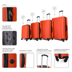 InUSA Royal 4-Piece Hardside Spinner Luggage Set