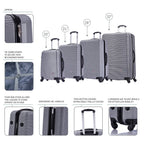 InUSA Royal 4-Piece Hardside Spinner Luggage Set