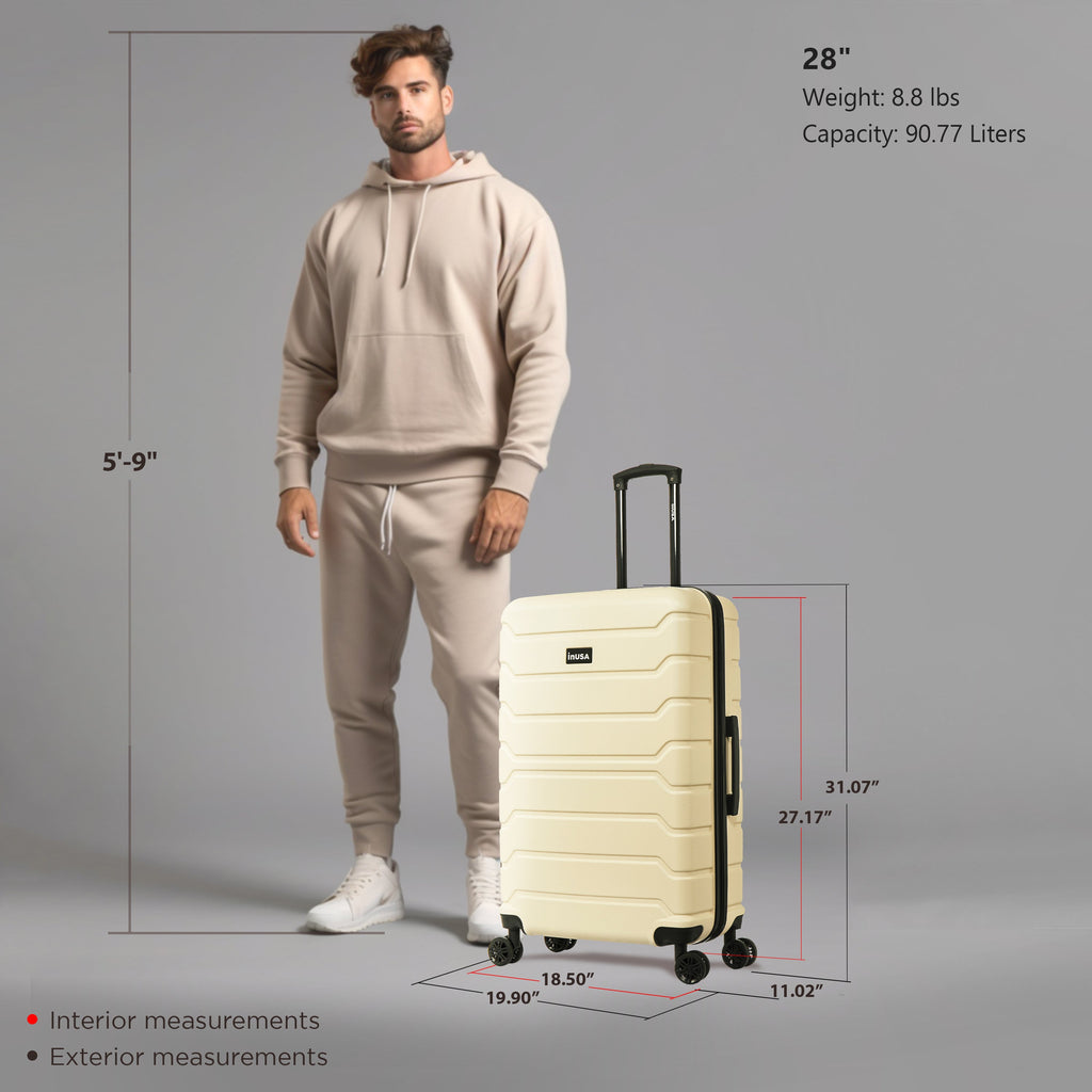 InUSA Trend 28" Hardside Spinner Checked Suitcase