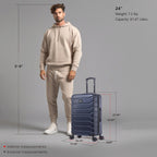 InUSA Trend 24" Hardside Spinner Checked Suitcase