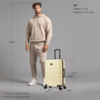 InUSA Trend 24" Hardside Spinner Checked Suitcase