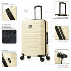 InUSA Trend 24" Hardside Spinner Checked Suitcase