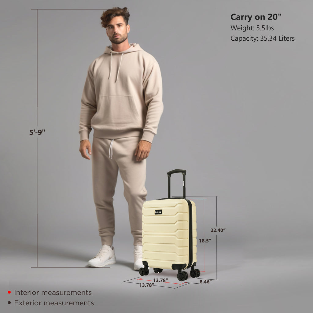 InUSA Trend 20" Hardside Carry-On Suitcase