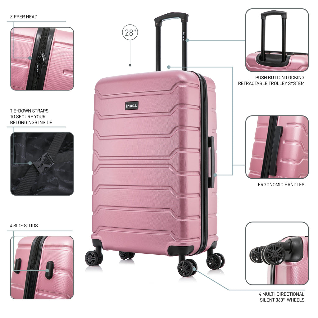 InUSA Trend 28" Hardside Spinner Checked Suitcase