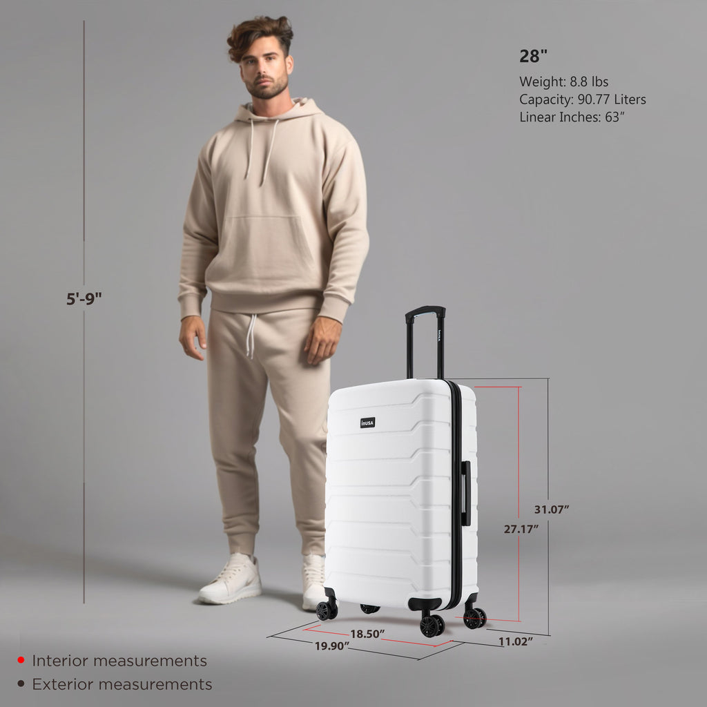 InUSA Trend 28" Hardside Spinner Checked Suitcase