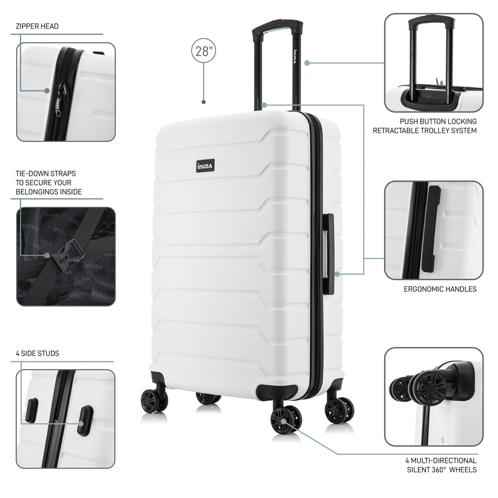 InUSA Trend 28" Hardside Spinner Checked Suitcase
