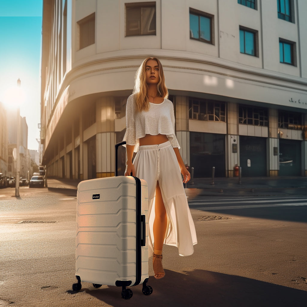 InUSA Trend 28" Hardside Spinner Checked Suitcase