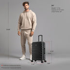 InUSA Trend 24" Hardside Spinner Checked Suitcase