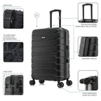 InUSA Trend 24" Hardside Spinner Checked Suitcase