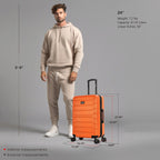 InUSA Trend 24" Hardside Spinner Checked Suitcase