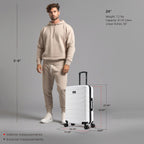 InUSA Trend 24" Hardside Spinner Checked Suitcase
