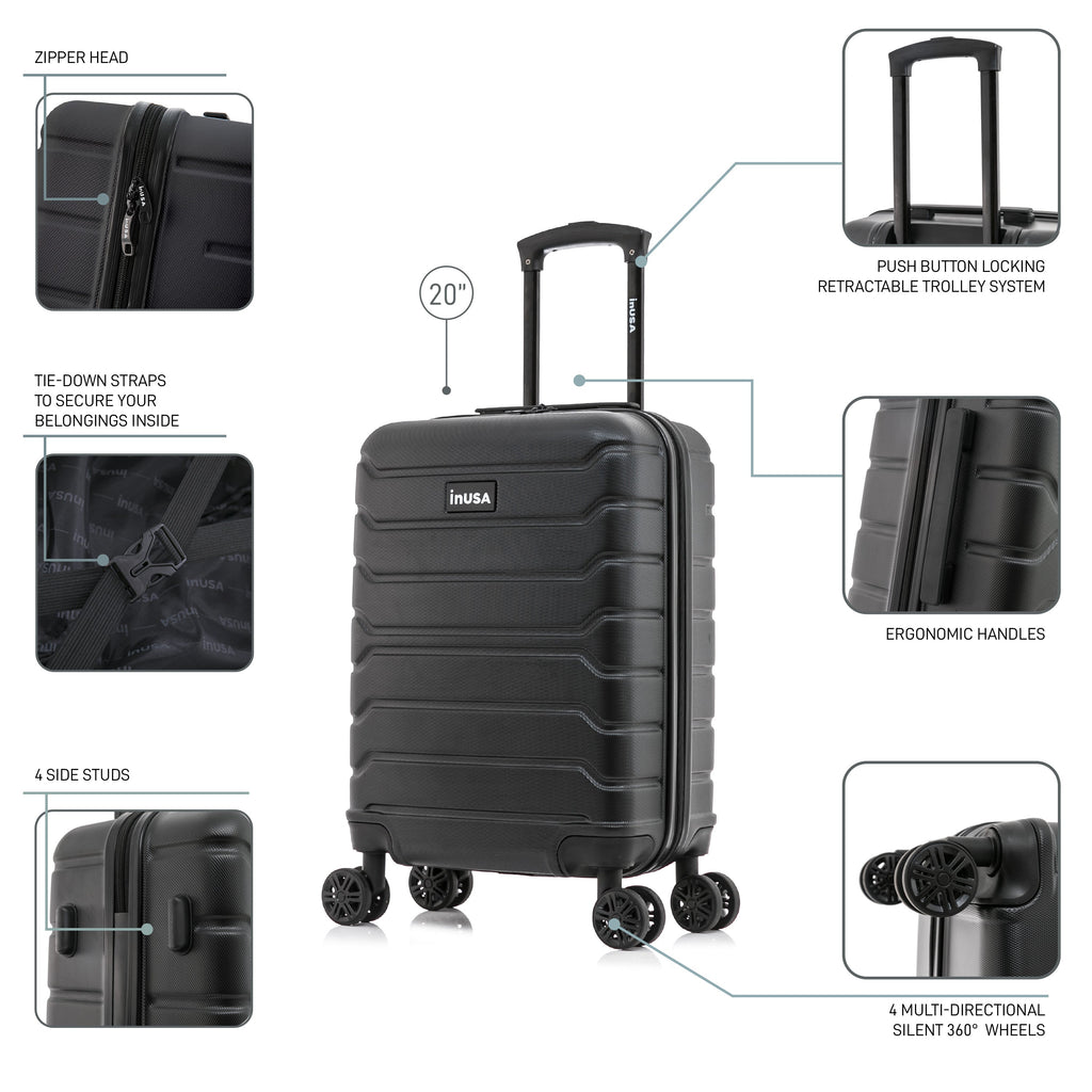 InUSA Trend 20" Hardside Carry-On Suitcase