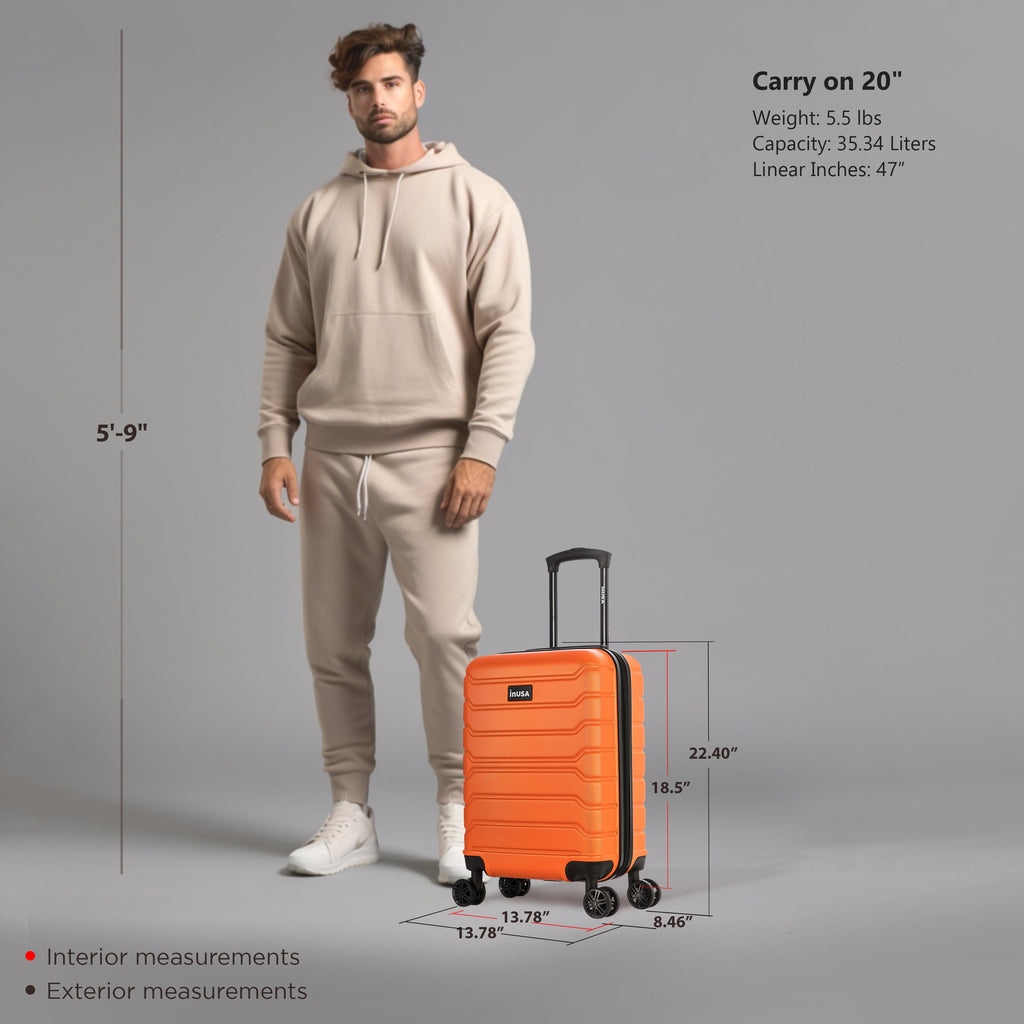 InUSA Trend 20" Hardside Carry-On Suitcase