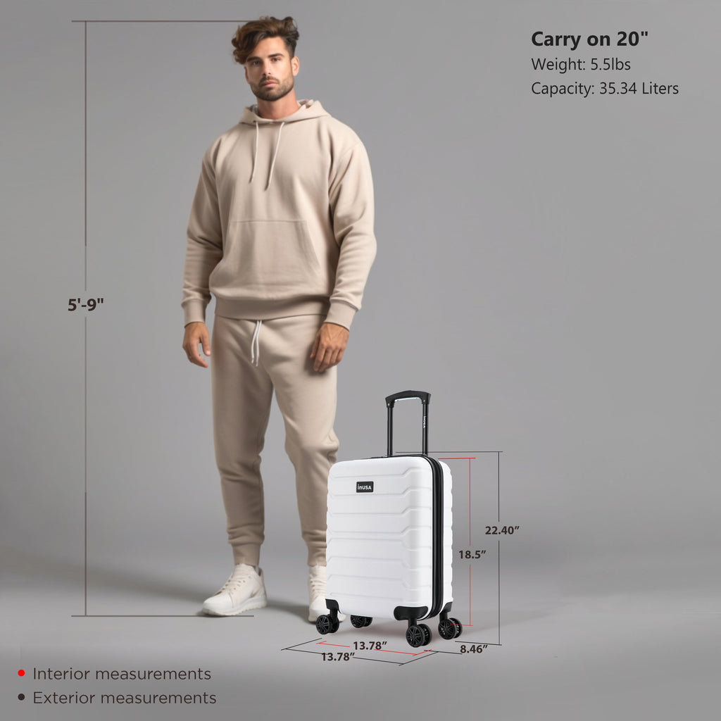 InUSA Trend 20" Hardside Carry-On Suitcase